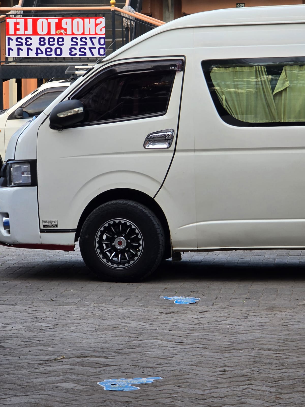 Interior view of a Mtemi Swift Rides van with the door open